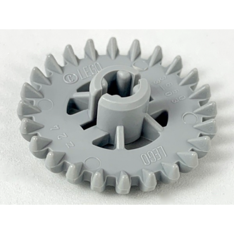 Technic tandwiel met 24 tanden in kroon vorm Light Bluish Gray